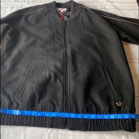 True Religion Black Varsity Jacket Size XXL - Picture 10 of 12